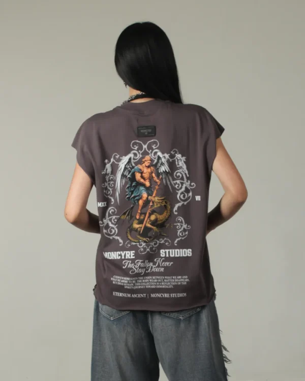 DUALITY SLEEVELESS TEE - WASHED GREY